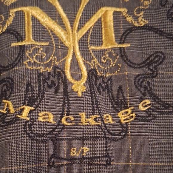 Mackage Dark Leather Jacket with Zipper Details - Picture 9 of 16